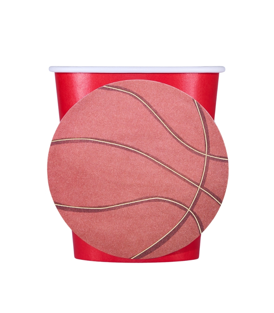 Sea Salt Cinnamon Parti Bardak (8 Adet) // Basketbol - Kırmızı