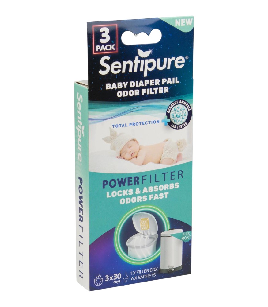 Sentipure Bebek Bezi Kokusu Giderici Filtre (3 Adet)