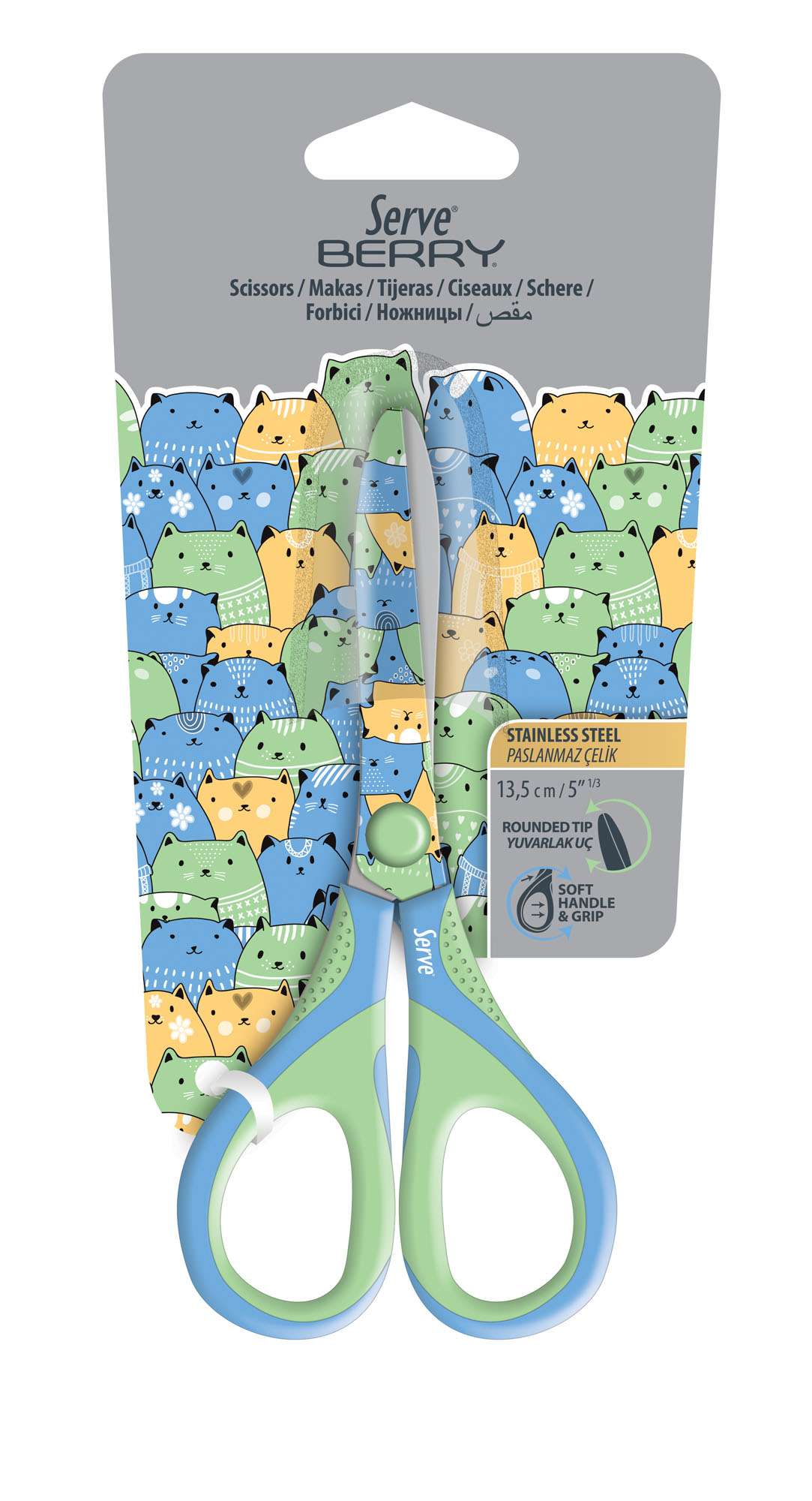 Serve Berry Pastel Kedili Makas // Yeşil