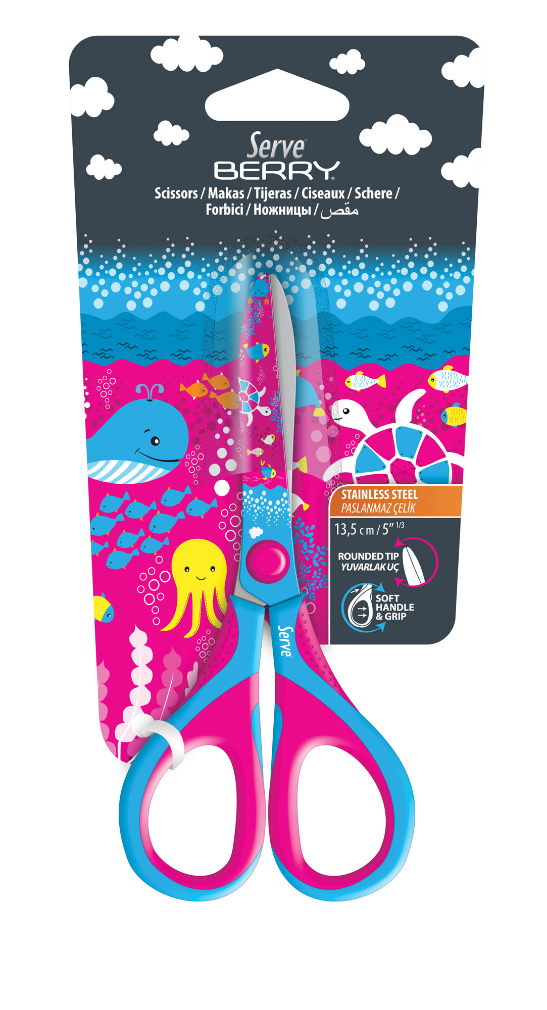 Serve Berry Fosforlu Su Altı Makas // Pembe