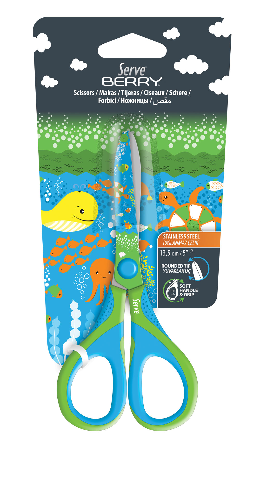 Serve Berry Fosforlu Su Altı Makas // Yeşil