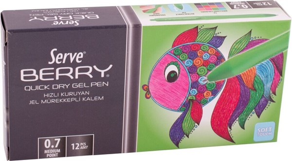 Serve Berry Jel Kalem (0.7 mm) // A&ccedil;ık Yeşil