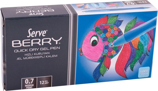 Serve Berry Jel Kalem (0.7 mm) // Mavi