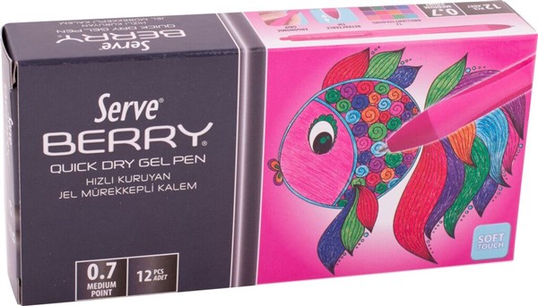 Serve Berry Jel Kalem (0.7 mm) // Pembe