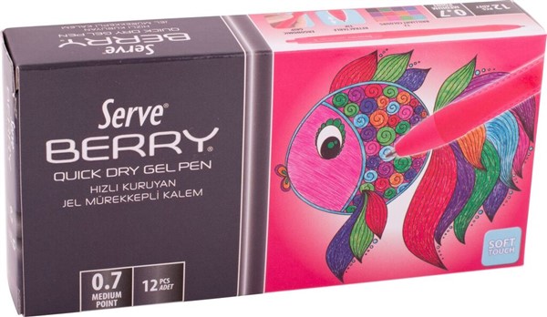 Serve Berry Jel Kalem (0.7 mm) // Yakut Kırmızı
