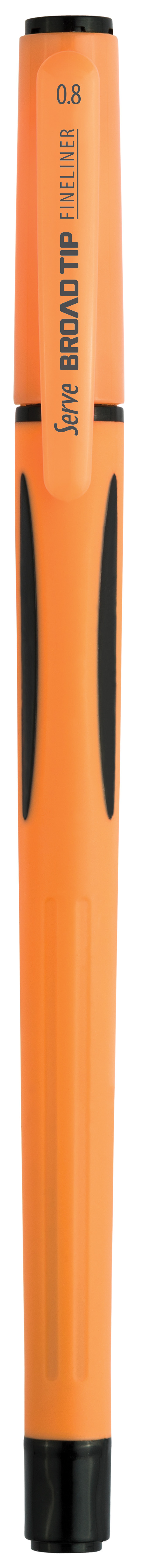 Serve Broad Tip Fineliner Kalem // Fosforlu Turuncu