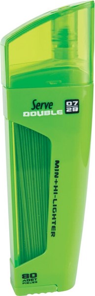 Serve Double Min + Kurşun Kalem Ucu - Fosforlu Kalem (0.7 mm) // Yeşil