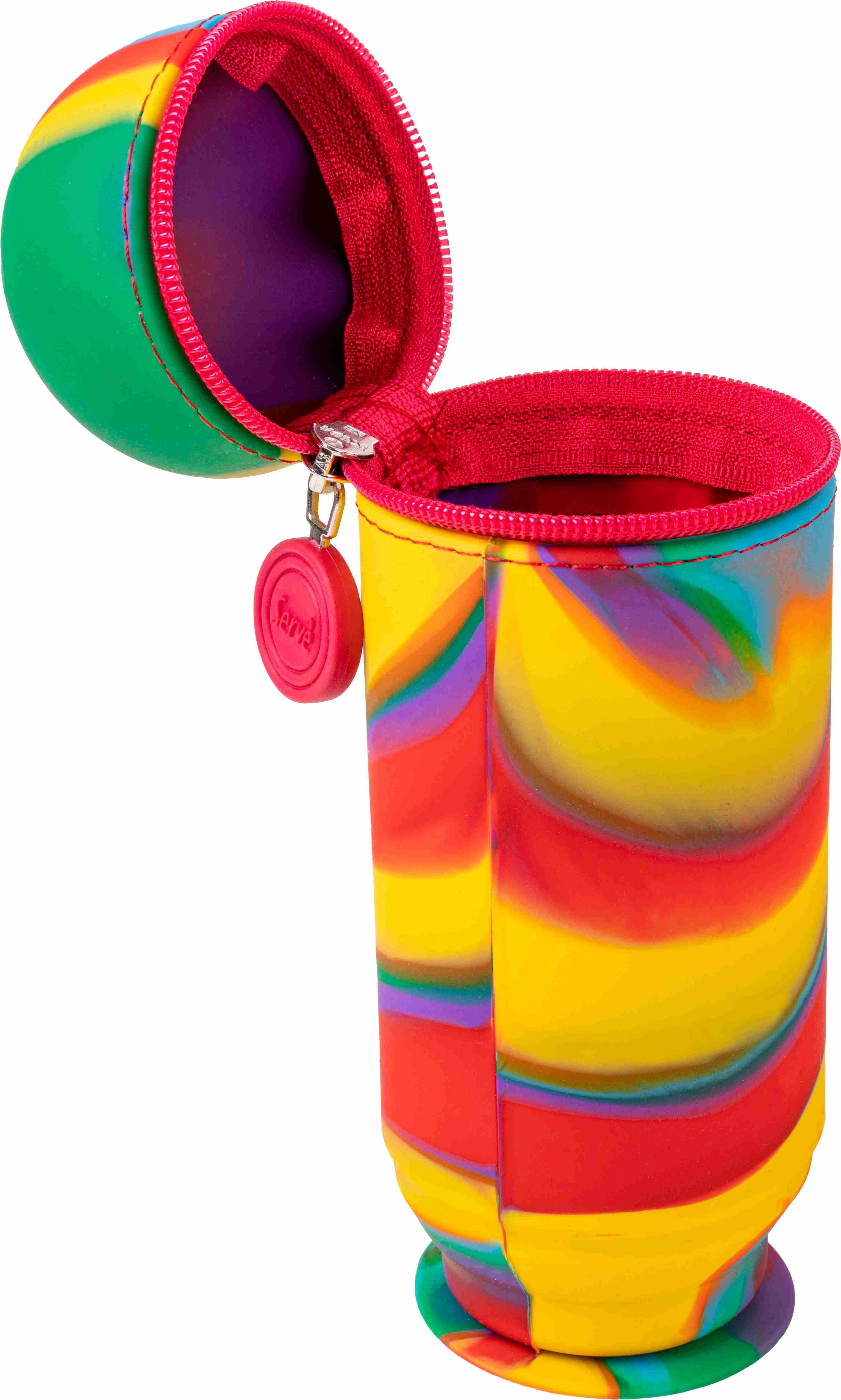 Serve Hoop-Up Kalem Kutu Mermer Desen // Kırmızı