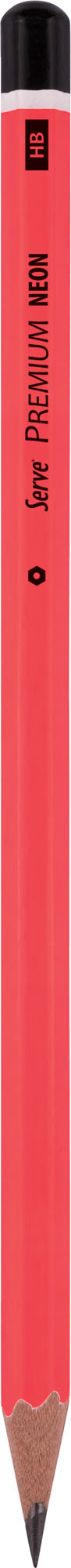 Serve Premium Kurşun Kalem // Fosforlu Kırmızı