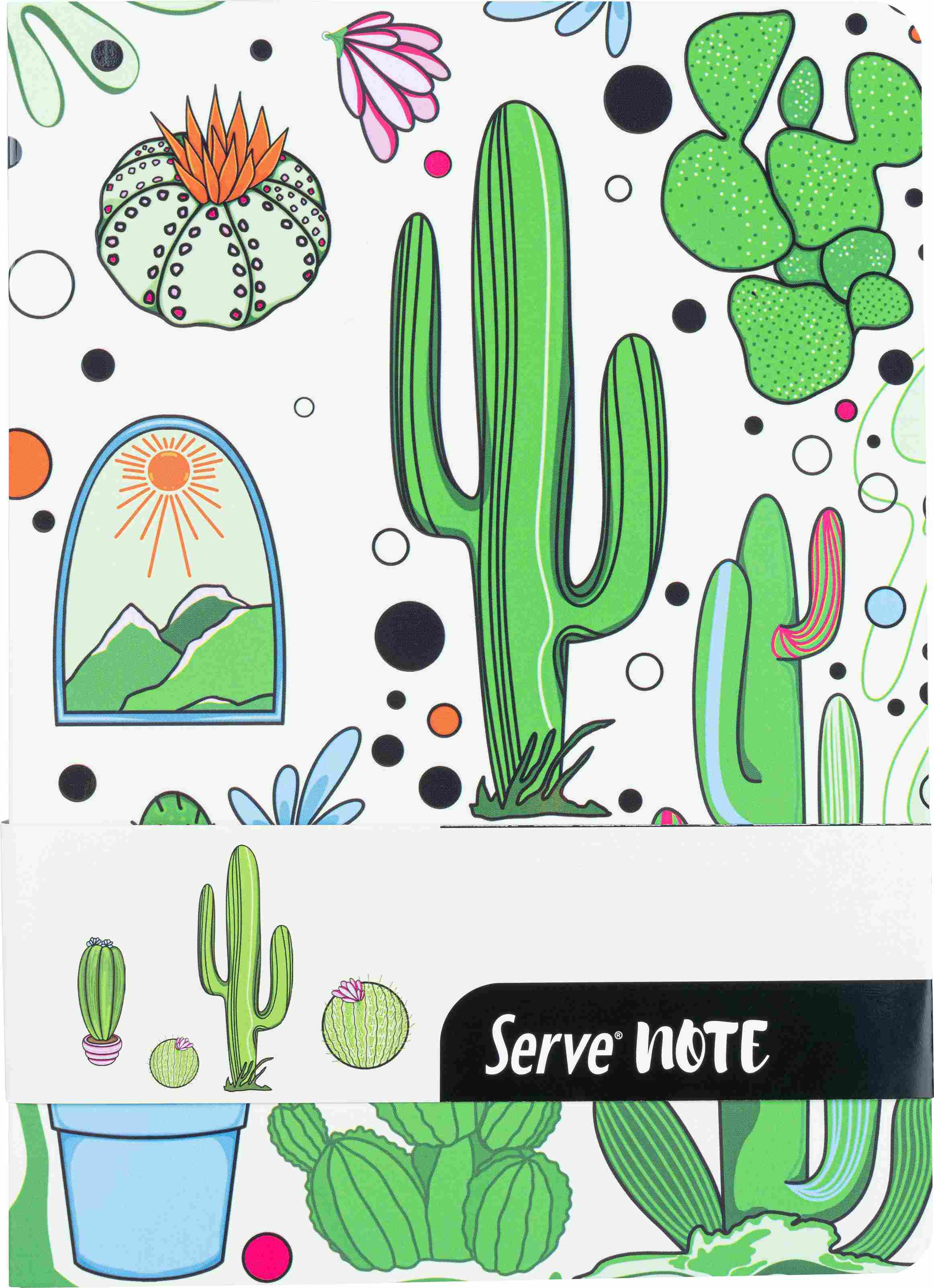 Serve Note Defter Doğa Desenli // Elma Yeşili