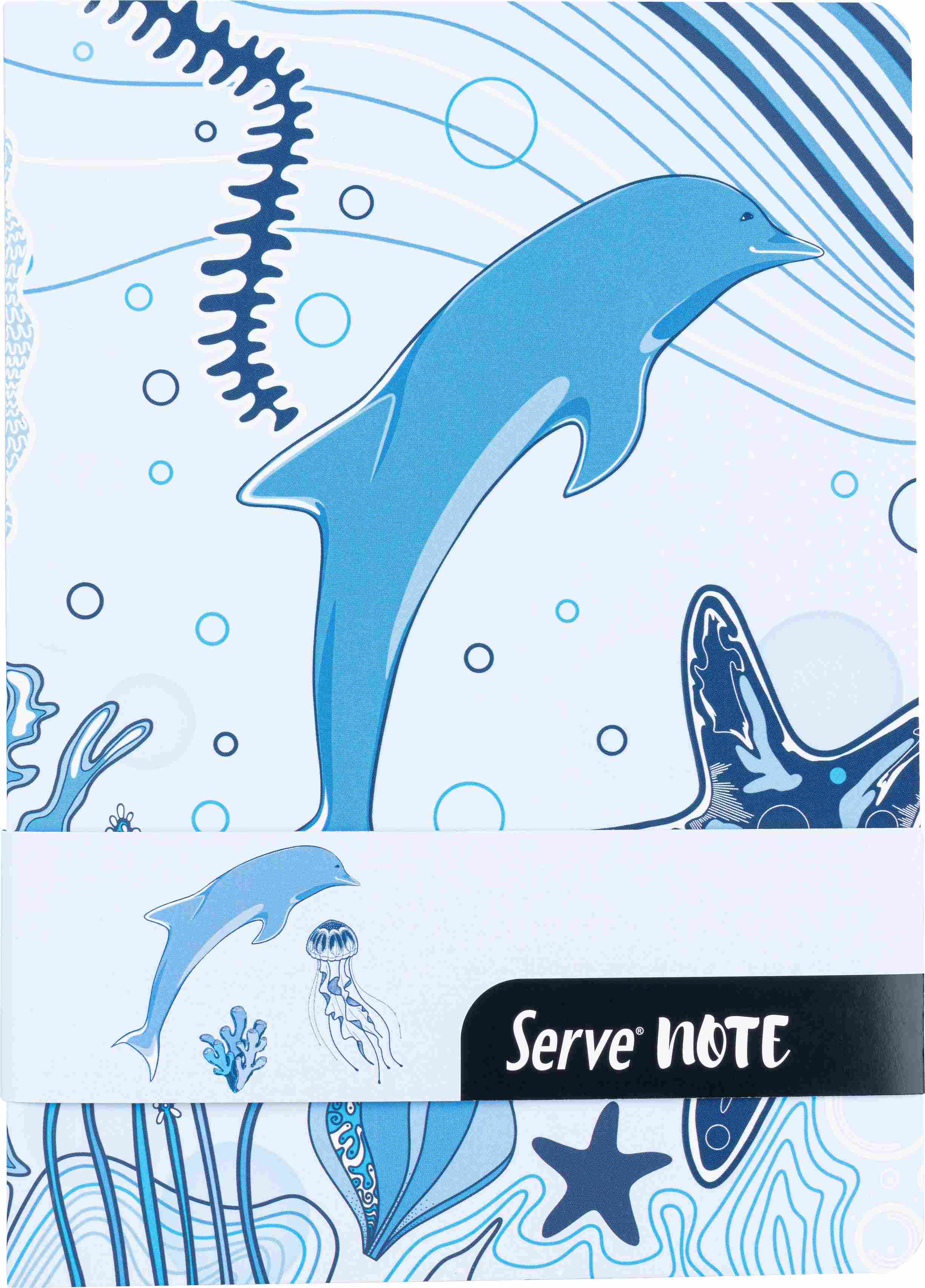 Serve Note Defter Doğa Desenli // G&ouml;k Mavi