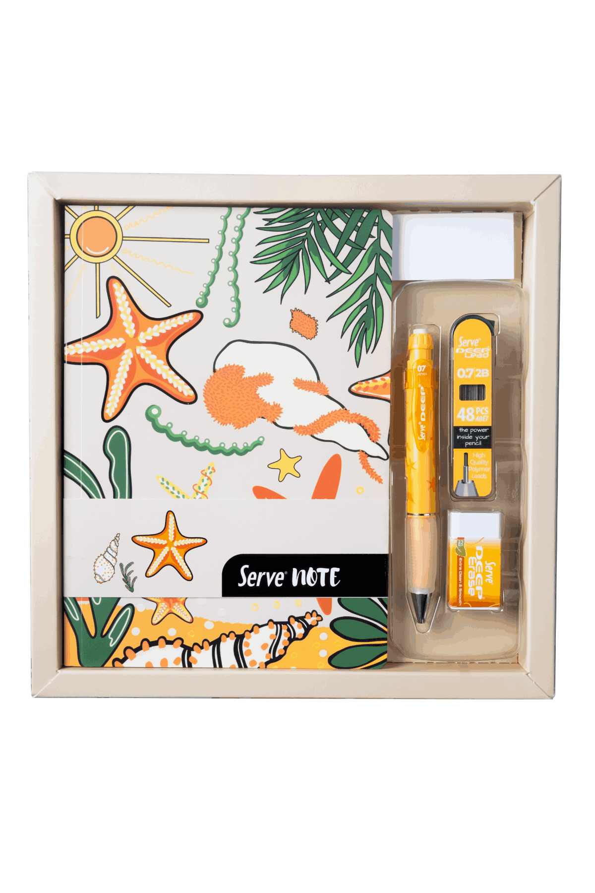 Serve Desenli Defter Seti // Hardal Sarı