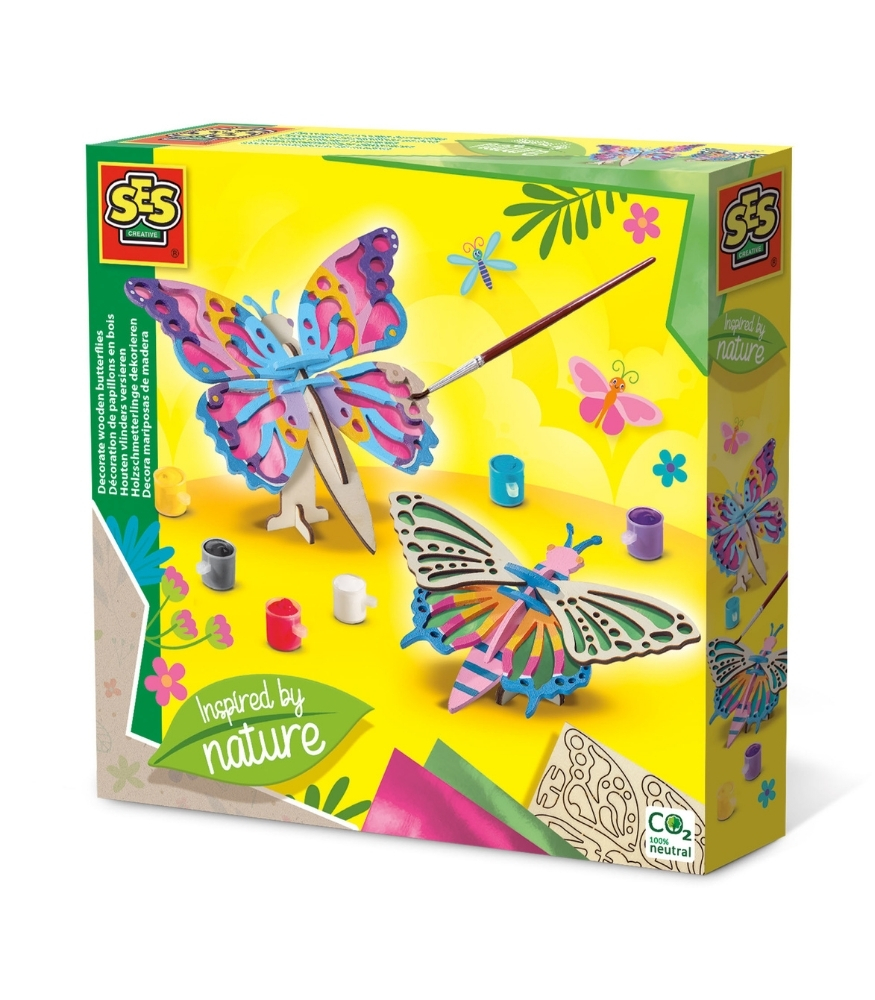 Ses Creative Ahşap Kelebekleri Dekore Edin Seti
