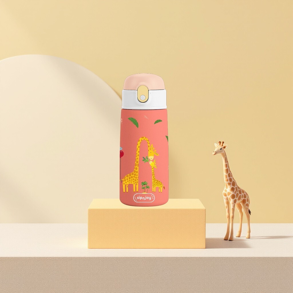 Sipnjoy SipSquad Çocuk Su Termosu (480 ml) // Giggle Giraffe
