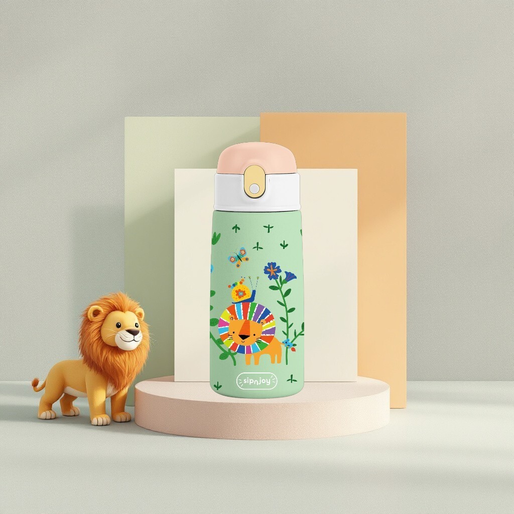 Sipnjoy SipSquad Çocuk Su Termosu (480 ml) // Lively Roar