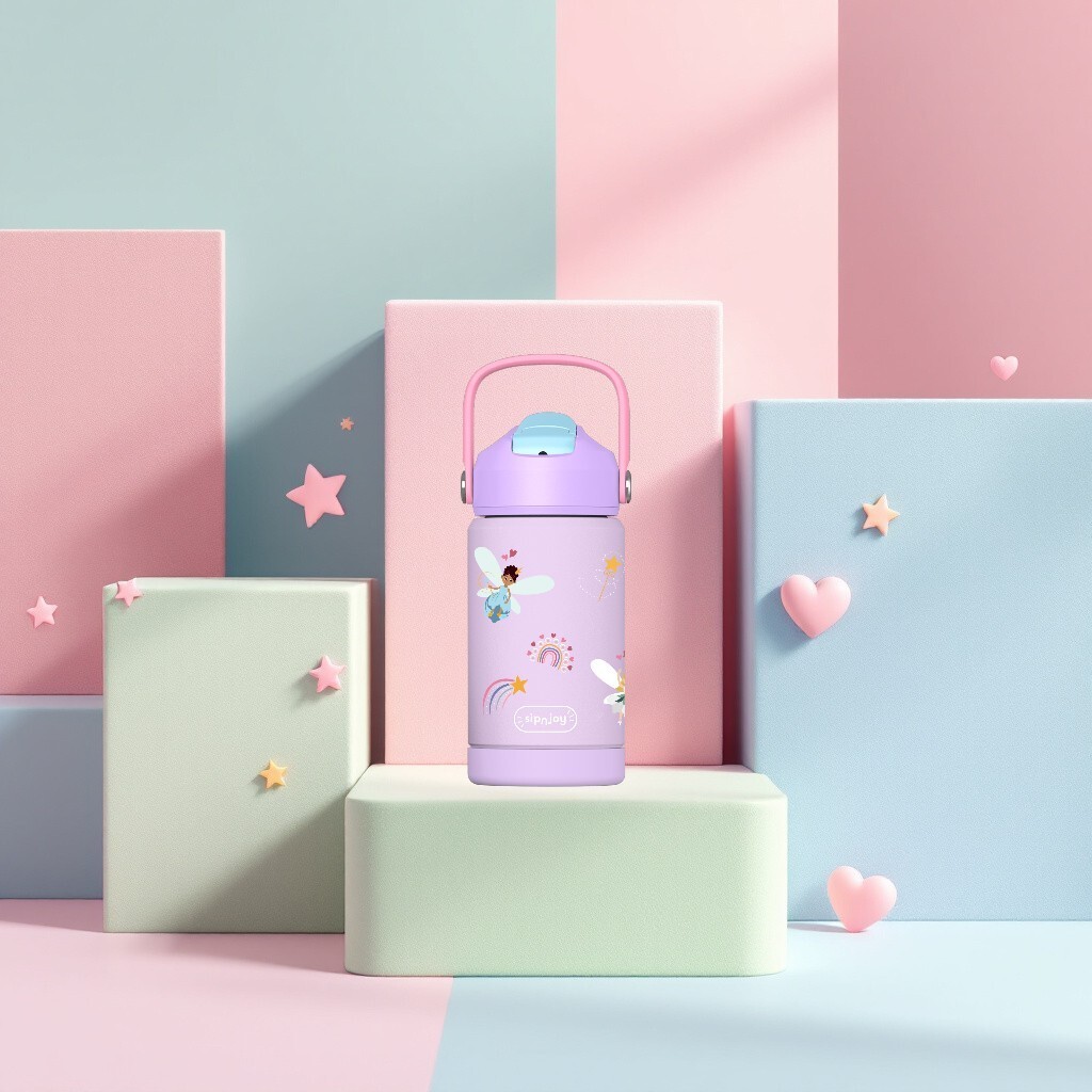 Sipnjoy FlipSip Çocuk Su Termosu (360 ml) // Fairy Sparkle