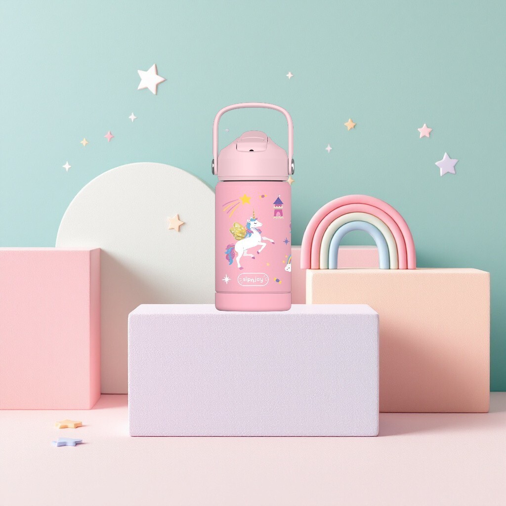 Sipnjoy FlipSip Çocuk Su Termosu (360 ml) // Golden Horn