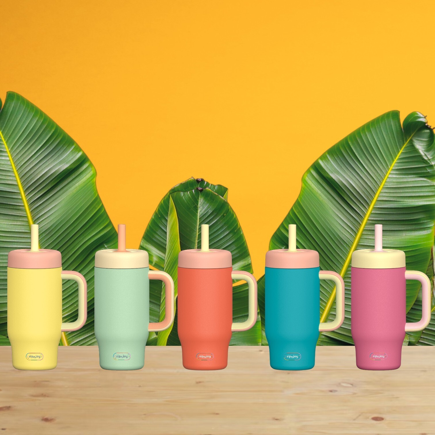 Sipnjoy HandleHug Tumbler Termos Pipetli Suluk (550 ml) // Mint