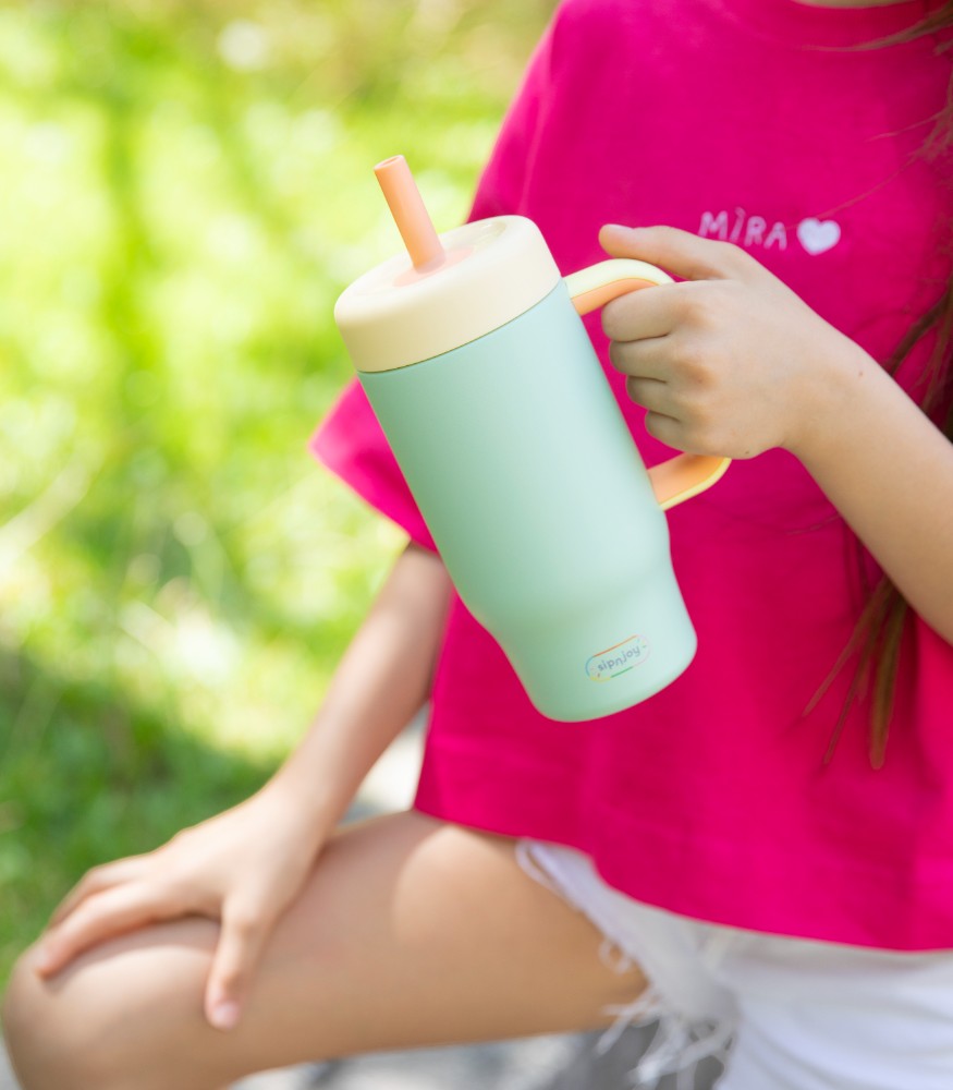 Sipnjoy HandleHug Tumbler Termos Pipetli Suluk (550 ml) // Mint