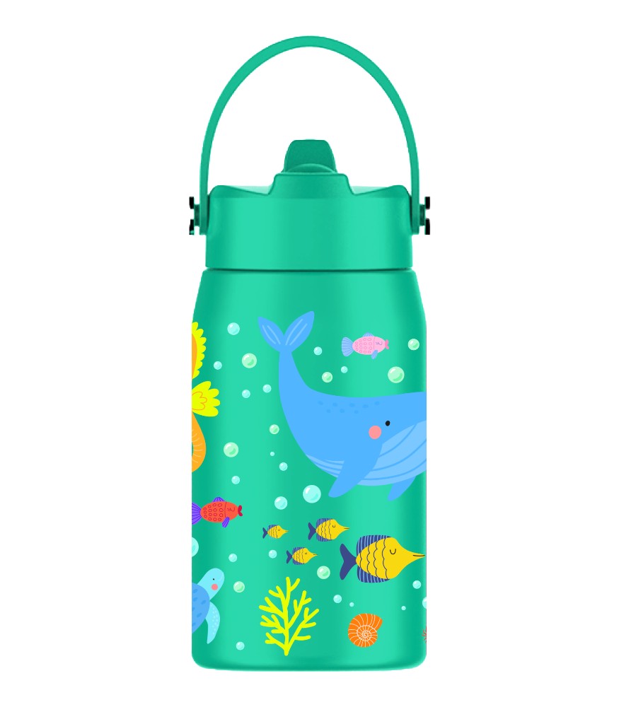 Sipnjoy Lil'Straw &Ccedil;ocuk Su Termosu (420 ml) // Ocean Whispers