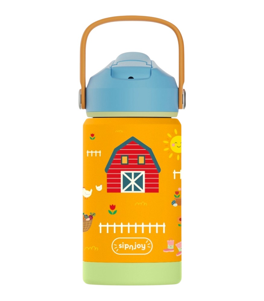 Sipnjoy FlipSip &Ccedil;ocuk Su Termosu (360 ml) // Farmyard Fun