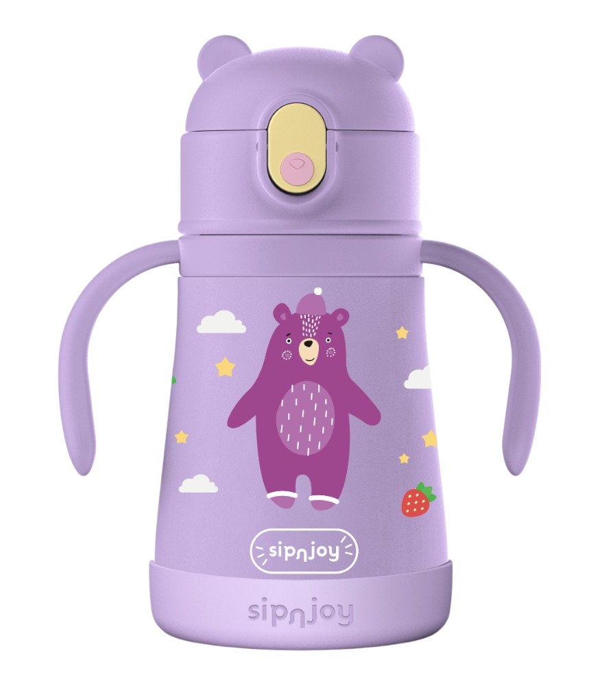 Sipnjoy SippyPals &Ccedil;ocuk Su Termosu (360 ml) // Mor
