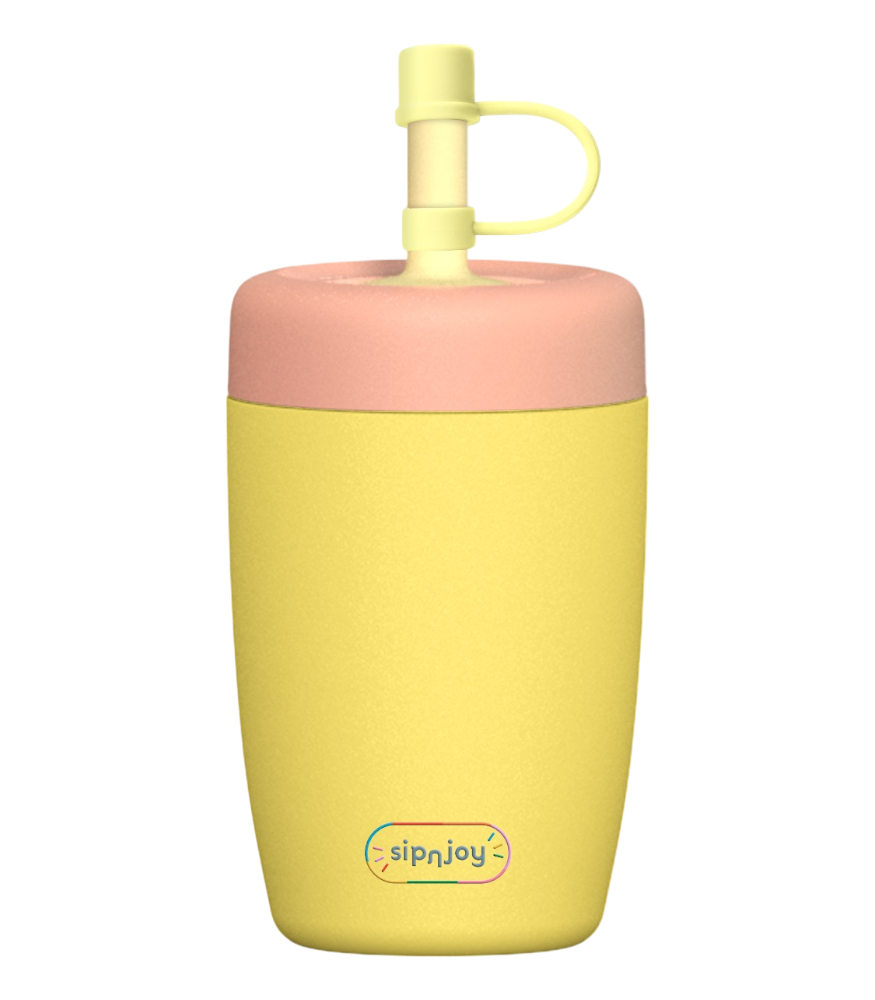 Sipnjoy StrawBuddy Tumbler Termos Pipetli Suluk (360 ml ) // Sarı