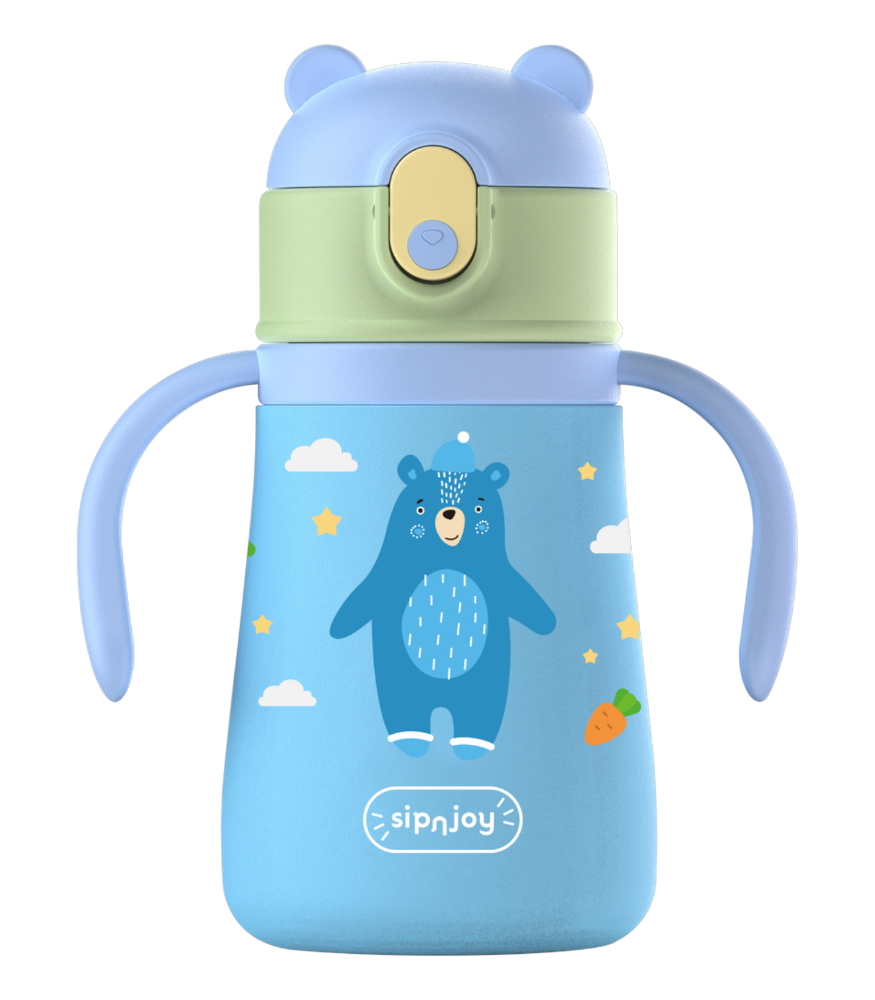 Sipnjoy SippyPals Çocuk Su Termosu (360 ml) // Mavi