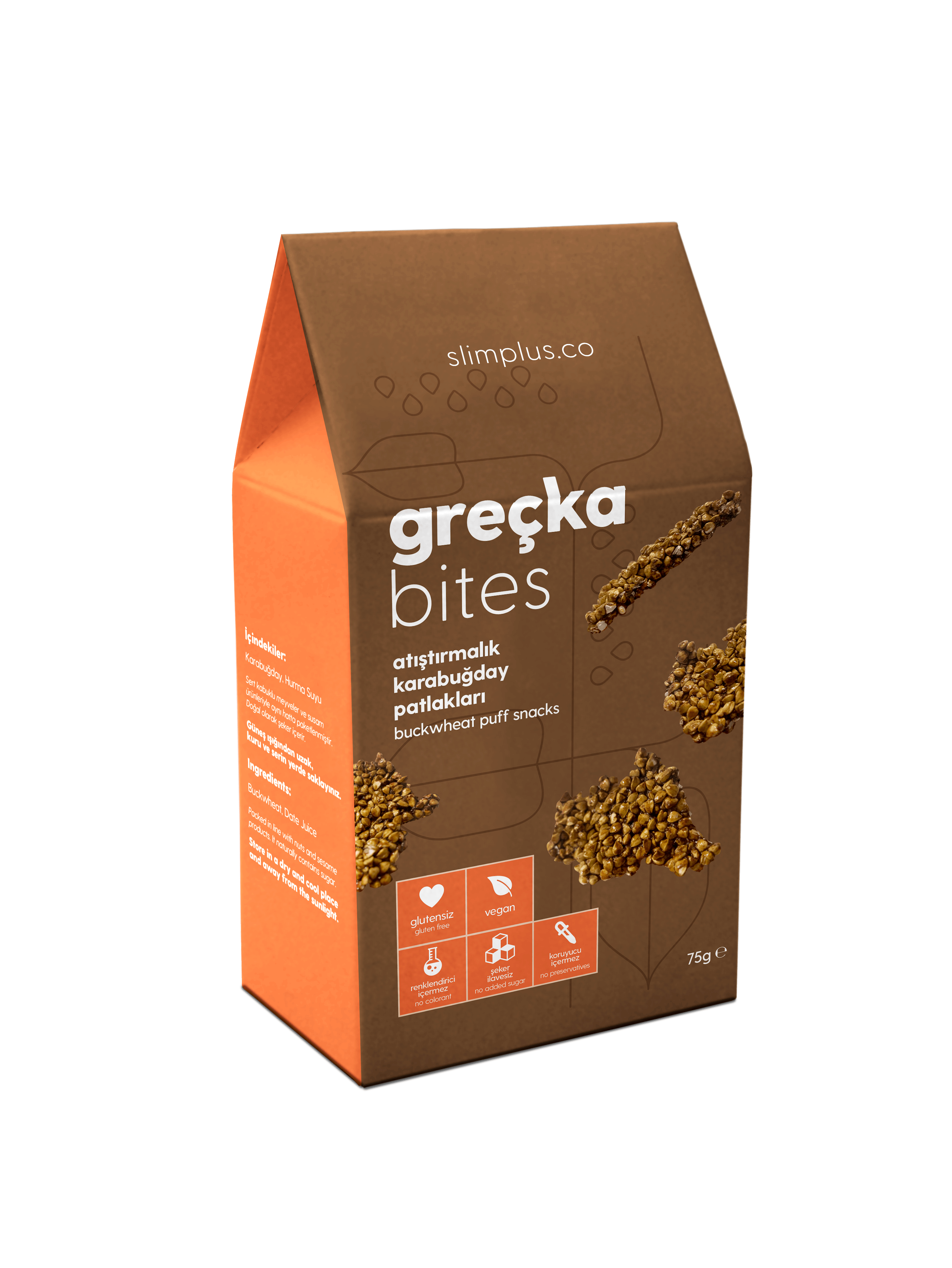 SlimPlus Co Gl&uuml;tensiz Kakaolu Karabuğday Gre&ccedil;ka Bites