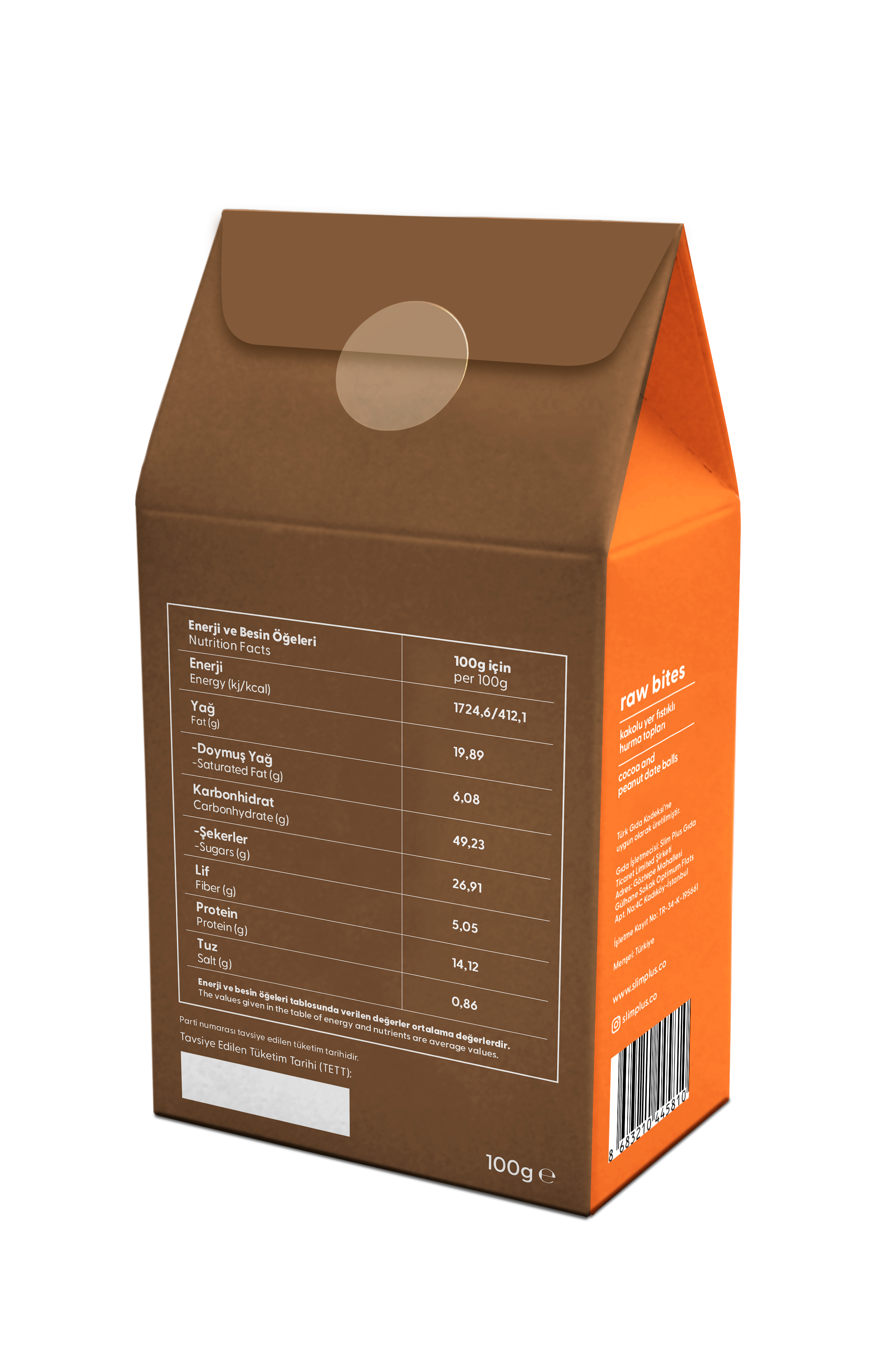 SlimPlus Co Glütensiz Yerfıstıklı Hurma Topları // Kakao