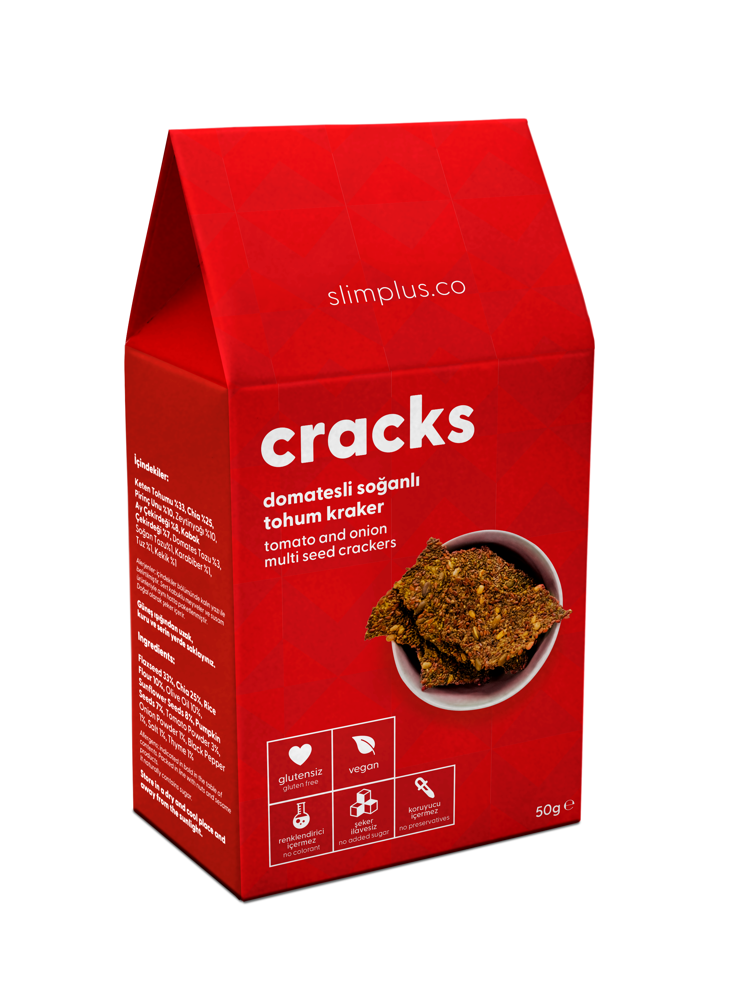 SlimPlus Co Gl&uuml;tensiz Cracks Atıştırmalık // Domates & Soğanlı