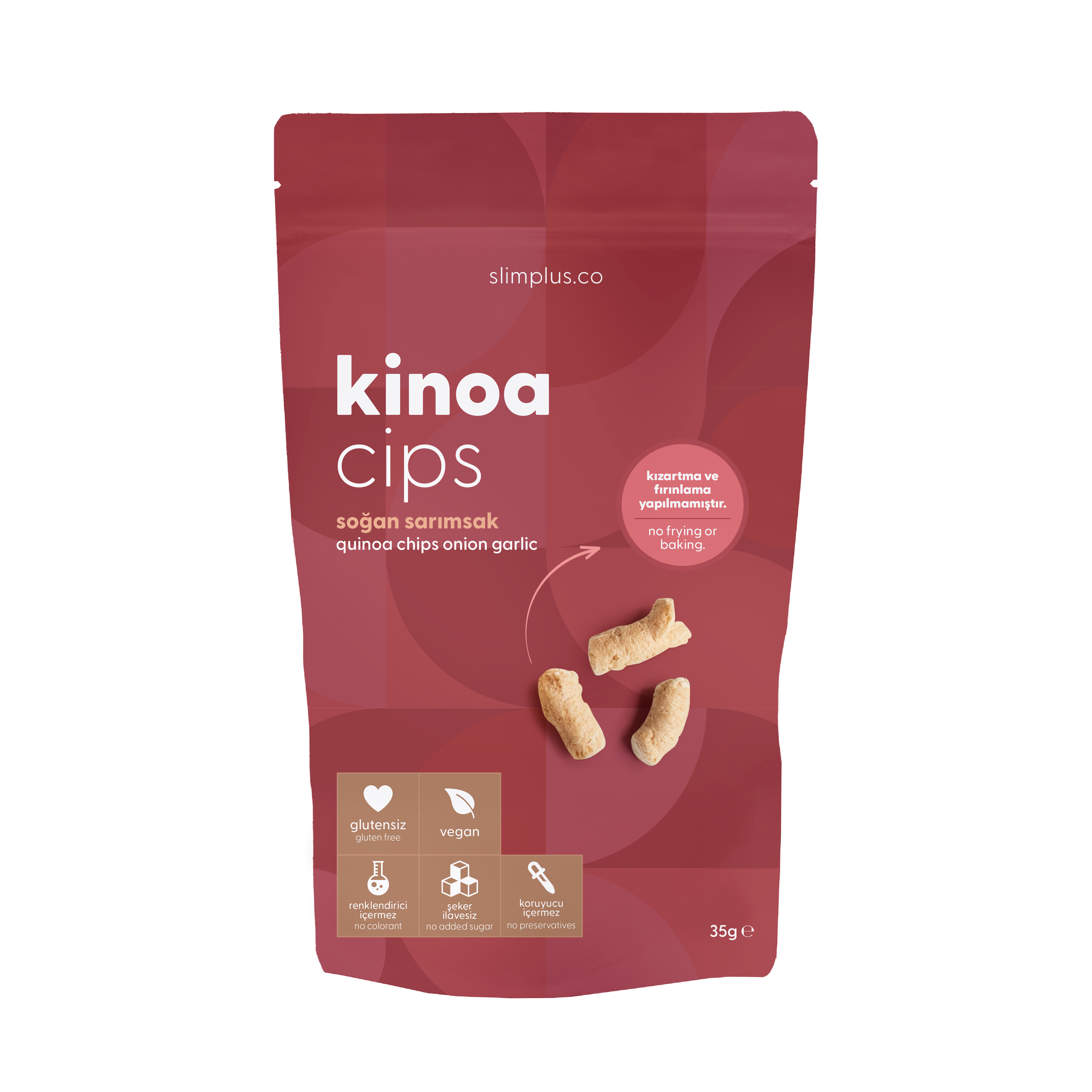 SlimPlus Co Glütensiz Kinoa Cipsi // Soğan & Sarımsak