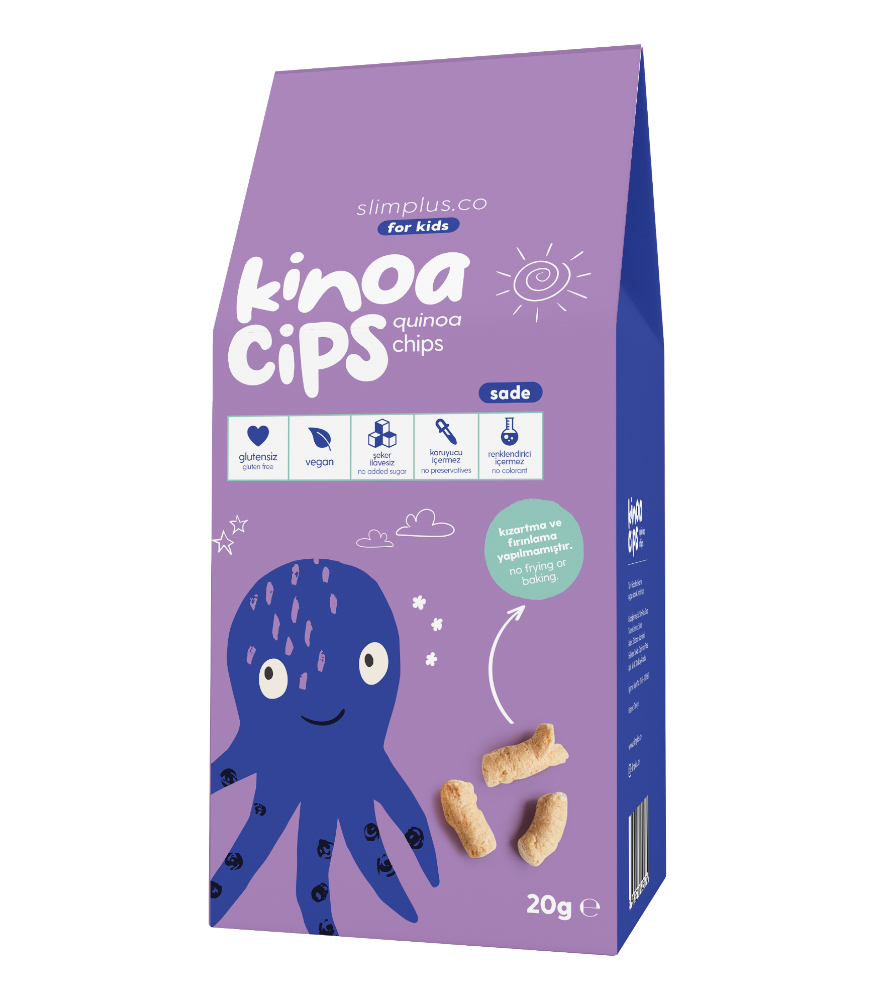 SlimPlus Co Kids Glütensiz Kinoa Cips // Bebek Ahtapot