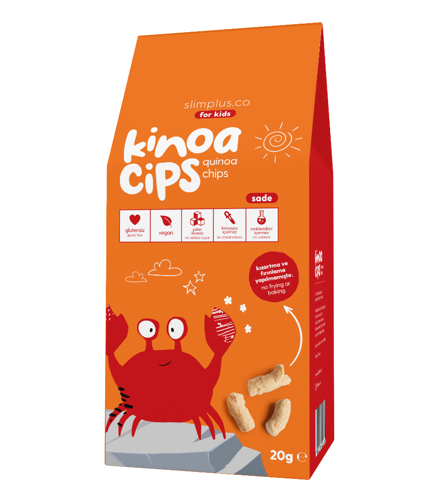 SlimPlus Co Kids Glütensiz Kinoa Cips // Neşeli Yengeç