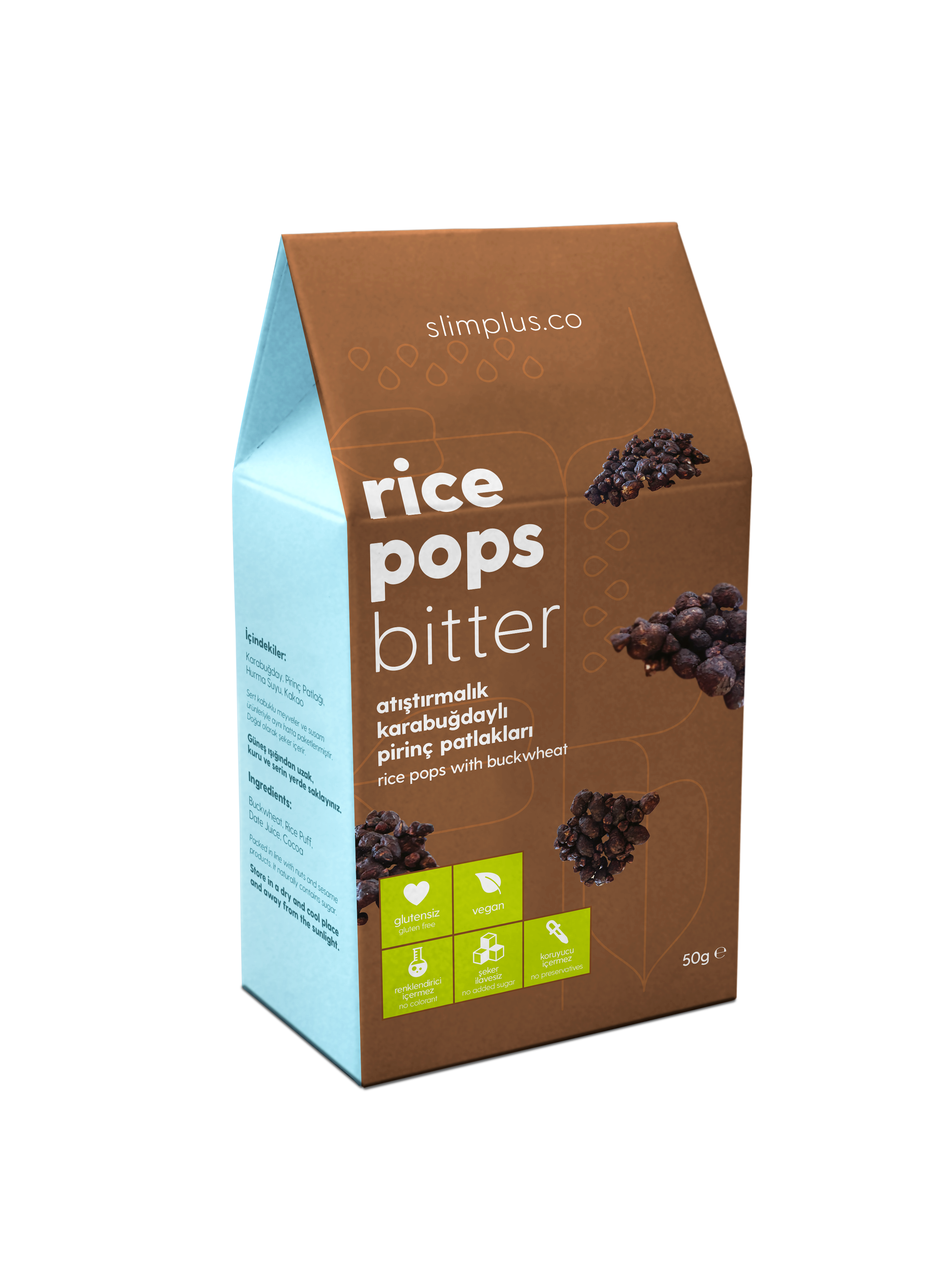 SlimPlus Co Glütensiz Kakaolu Karabuğday Pirinç Patlağı