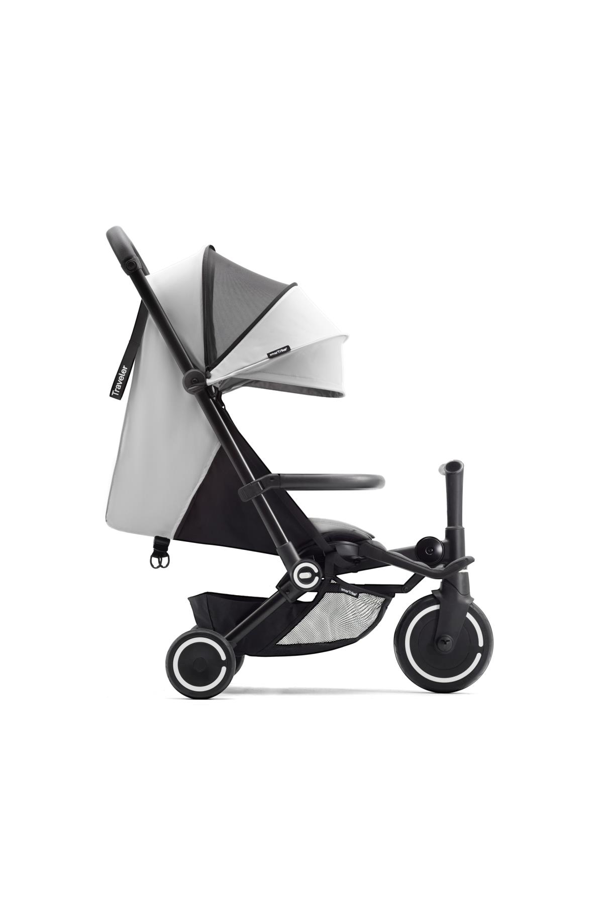 SmarTrike Traveler Kabin Boy Bebek Arabası ve Bisiklet // Everest White