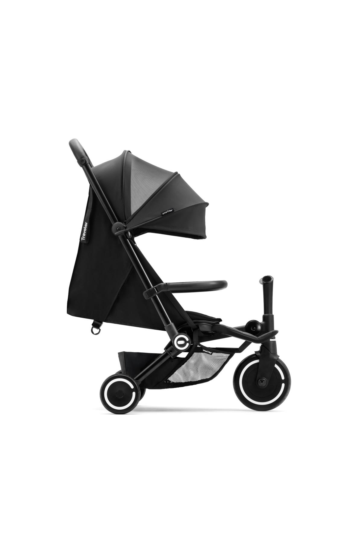 SmarTrike Traveler Kabin Boy Bebek Arabası ve Bisiklet // Onyx Black