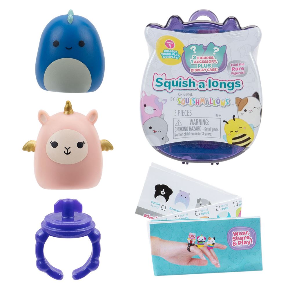 Squishmallows Squish-a-longs Y&uuml;z&uuml;k + 2 Fig&uuml;r Set 1
