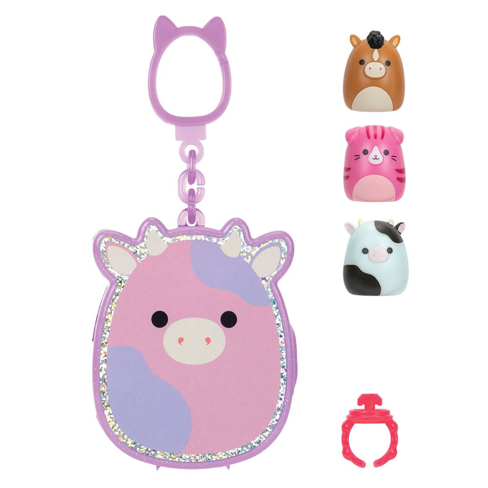 Squishmallows Squish-a-longs Yüzük + 3 Figür Çantalı Set 1