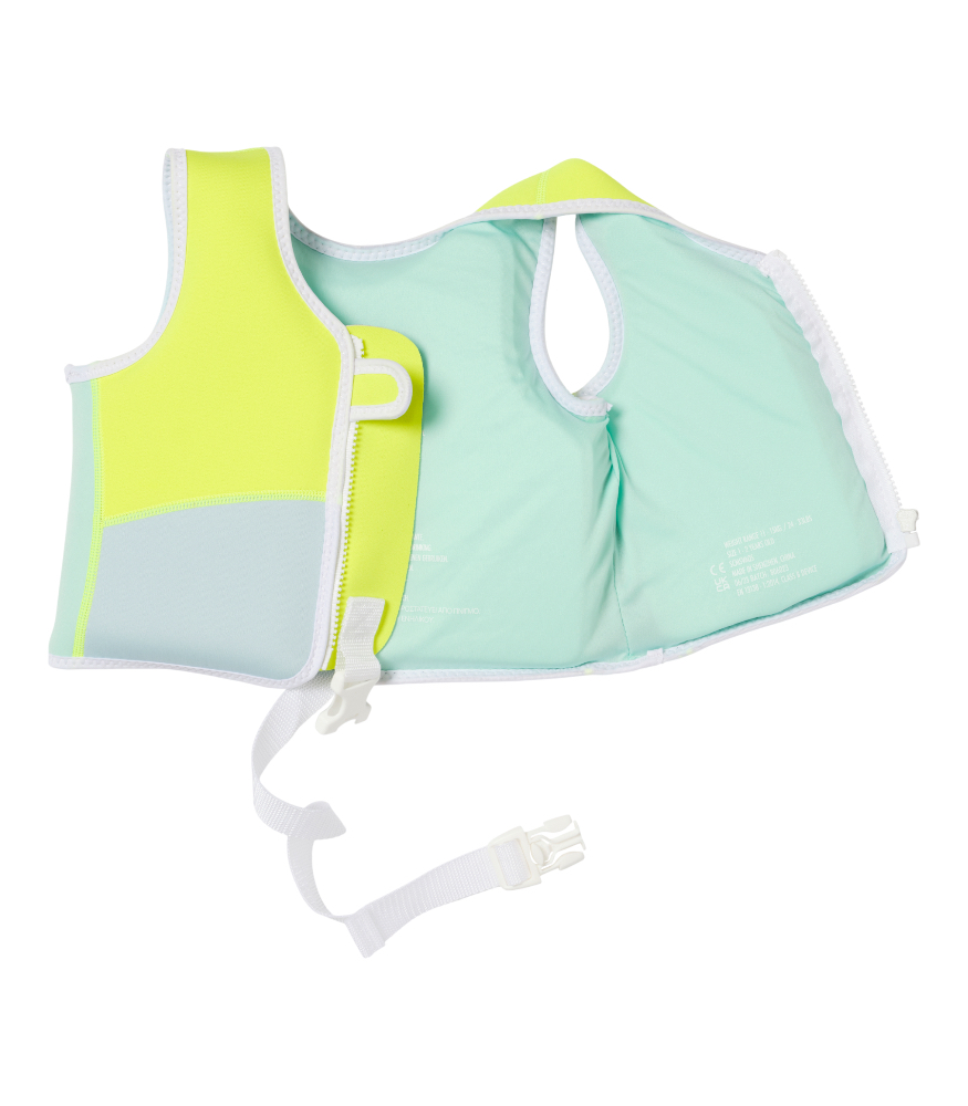 Sunnylife Çocuk Yüzme Yeleği // Aqua Neon Yellow