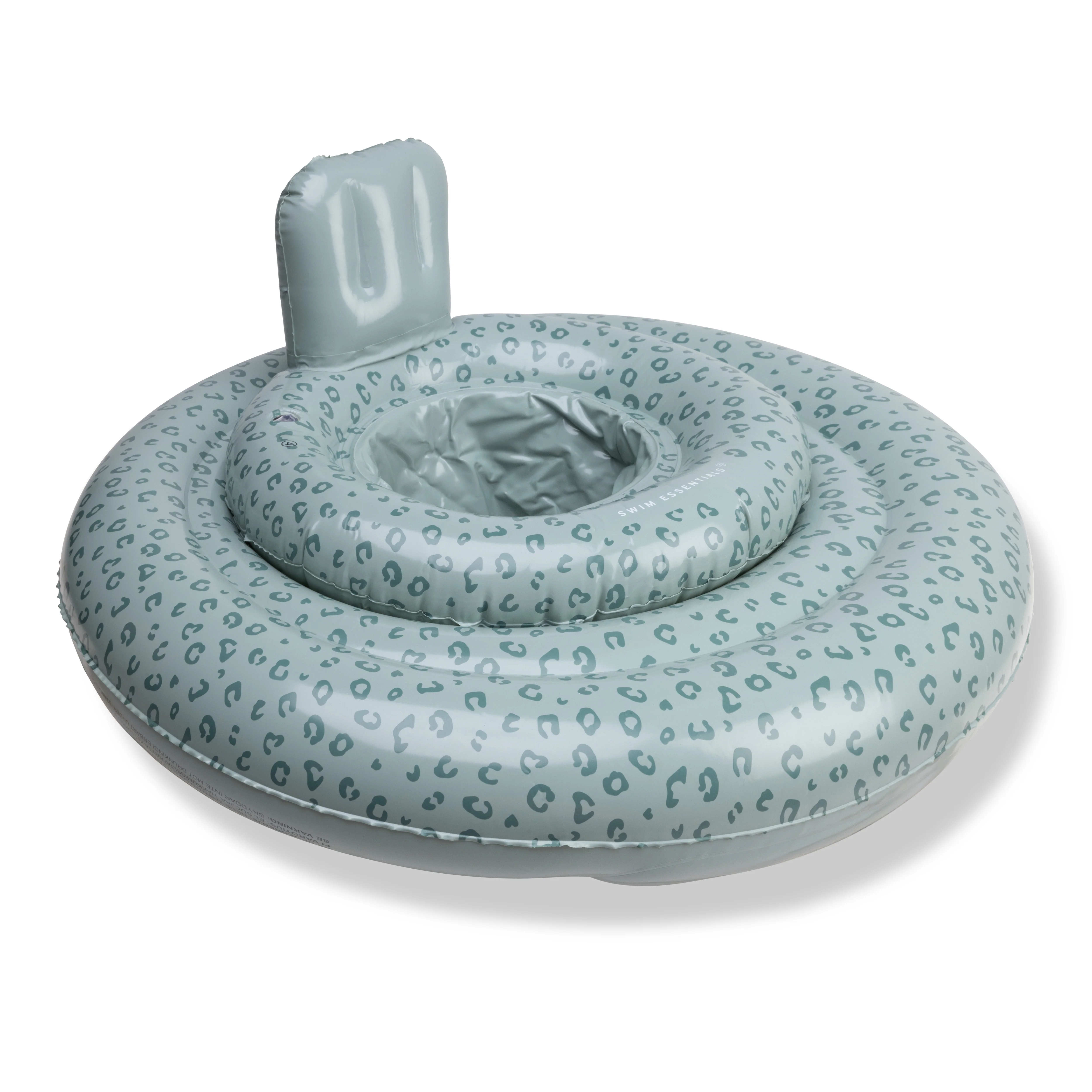Swim Essentials Bebek Sırt Destekli Yüzme Simidi // Green Leopard