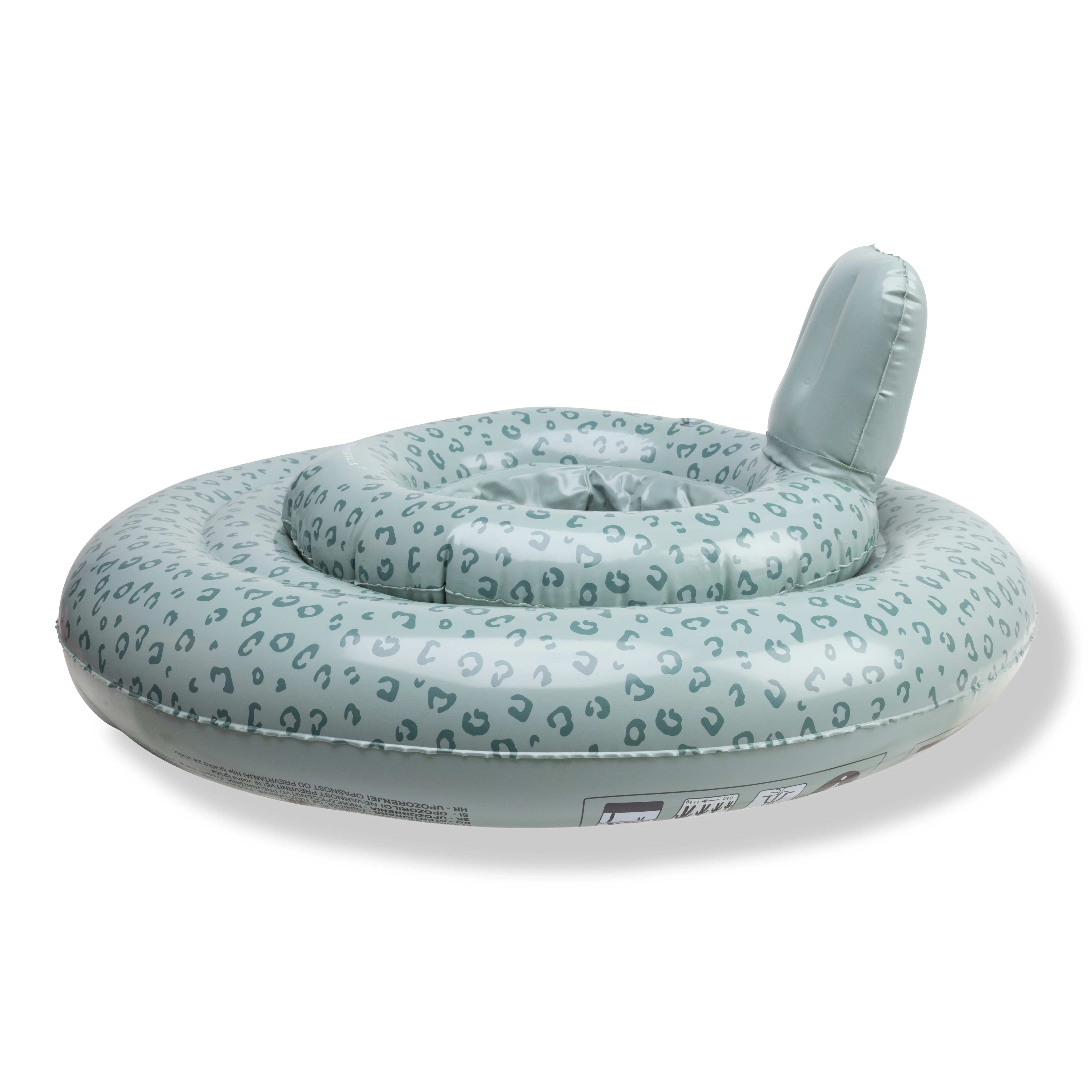 Swim Essentials Bebek Sırt Destekli Yüzme Simidi // Green Leopard