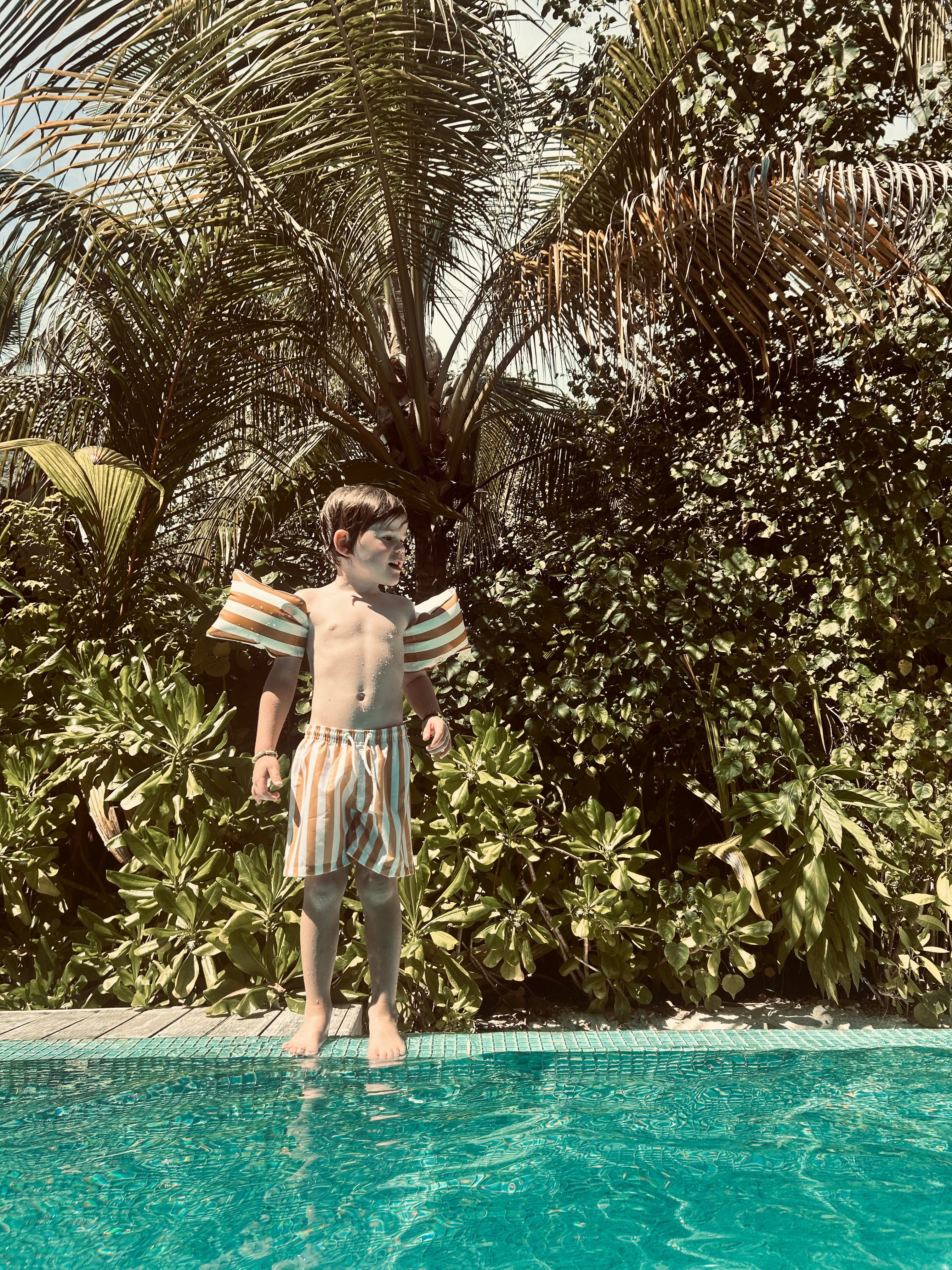 Swim Essentials Şişme Yüzme Kolluğu // Yellow Striped - (2-6 Yaş)