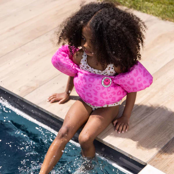 Swim Essentials Puddle Jumper Kolluklu Y&uuml;zme Yeleği // Pink Leopard - (2-6 Yaş)