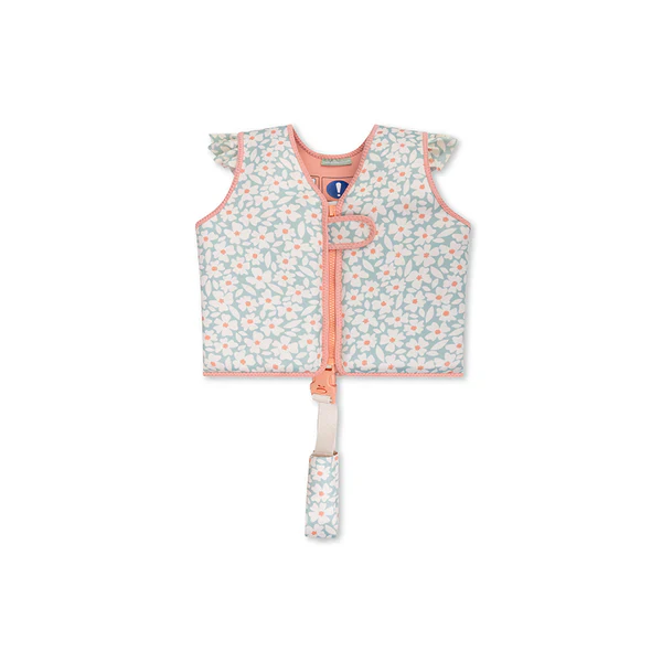 Swim Essentials K&ouml;p&uuml;k Dolgulu Y&uuml;zme Yeleği // Green Flowers - (2-3 Yaş)