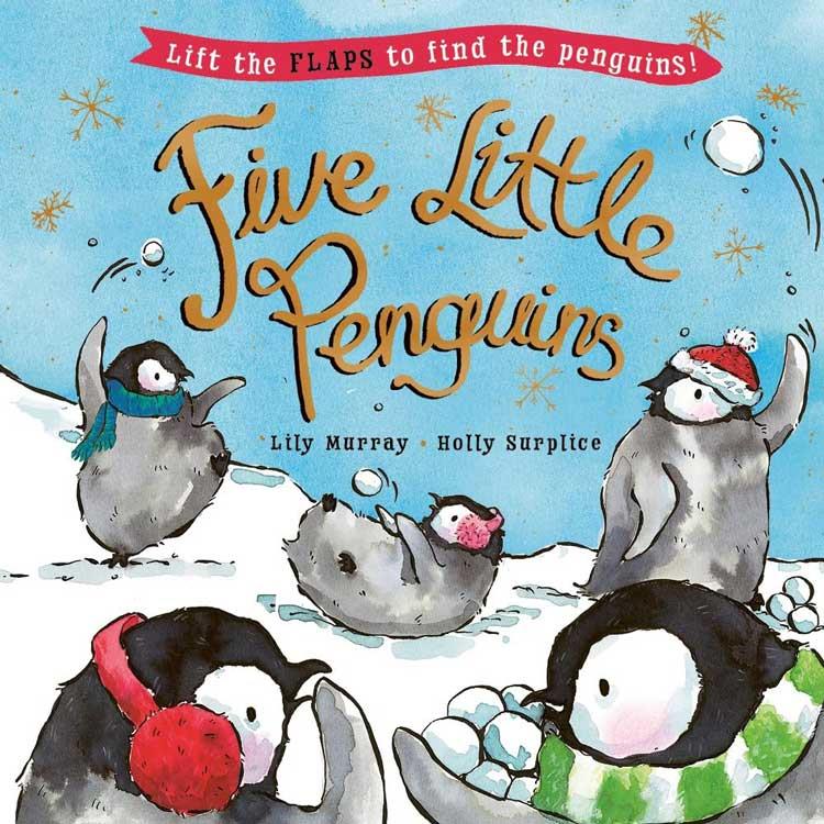 Templar Publishing Five Little Penguins : A lift-the-flap Christmas picture book