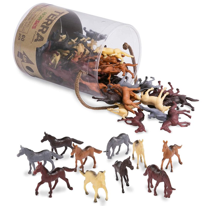 Terra Hayvan Figür Seti - Küçük (60 Parça) // Atlar