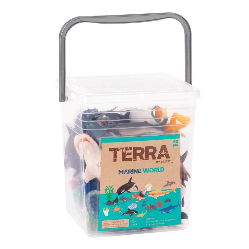 Terra Hayvan Figür Oyun Seti - Büyük // Sualtı Dünyası (60 Parça) - kbb
