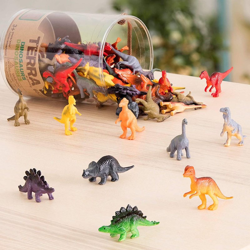 Terra Hayvan Fig&uuml;r Seti - K&uuml;&ccedil;&uuml;k (60 Par&ccedil;a) // Dinozorlar