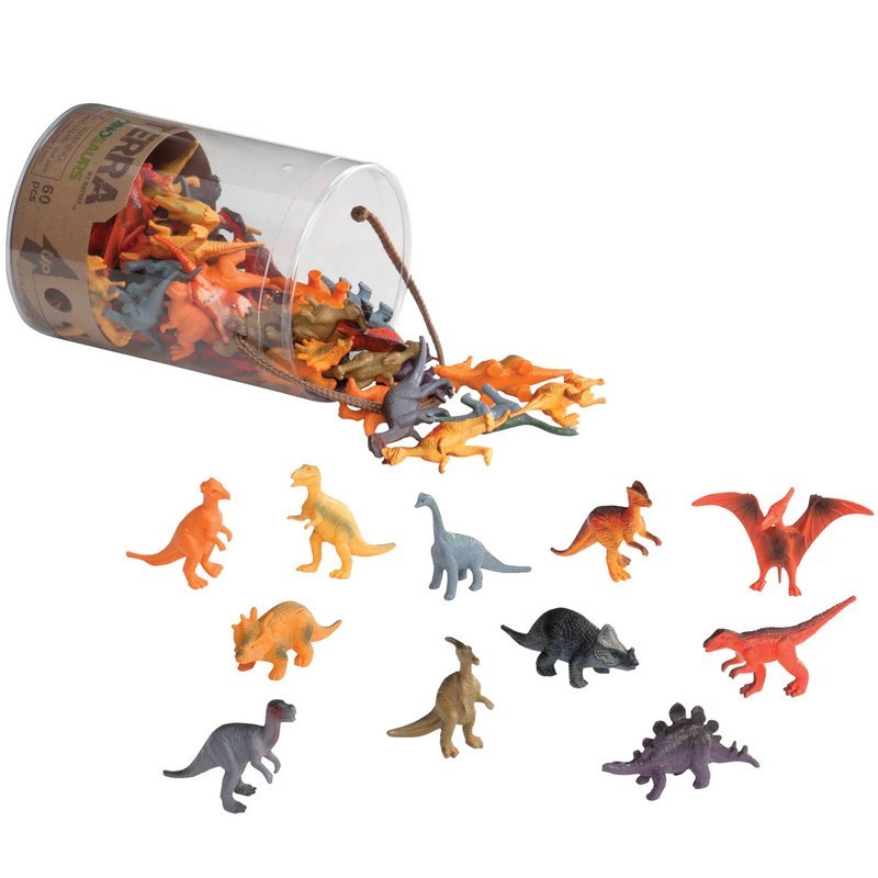 Terra Hayvan Fig&uuml;r Seti - K&uuml;&ccedil;&uuml;k (60 Par&ccedil;a) // Dinozorlar